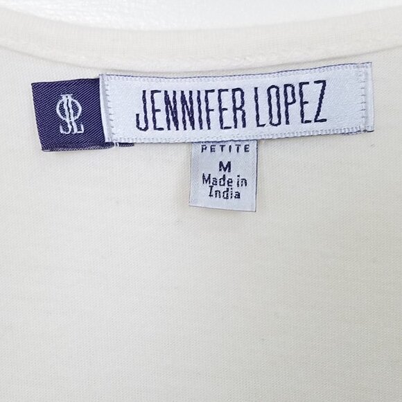 Jennifer Lopez Cream Gold Sequined Blousey Tank MP - Picture 3 of 5